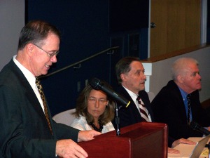 (from left) Brady Deaton, Maria Alfaro, Bruno Patino, Dean Mills